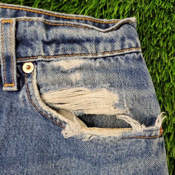 Vintage LEVIS 510 Ripped Jeans 30x29 Faded Stonewash - Picture 11 of 16